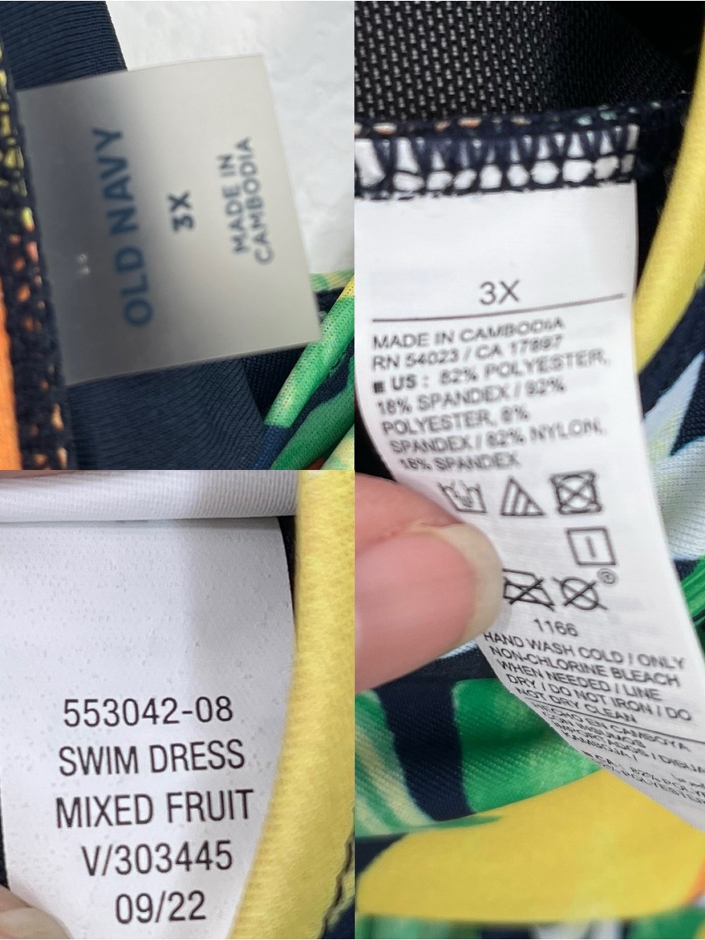 Old Navy NWOT Wrap-Front Swimsuit Dress size 3X - Picture 10 of 11
